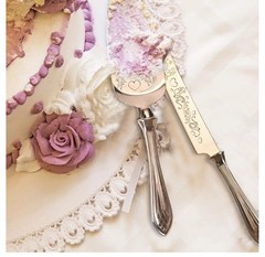 Rose Gold Cake Knife Server Set Deluxe Stainless Steel Cutter (T3)