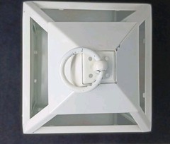 White 10 1/2” Hanging Candle Lantern Wedding Center Piece w/ Clear Glass Decor