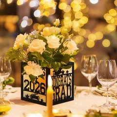 Graduation Table Centerpieces Boxes 2026 Congrats Grad Decor small, Black
