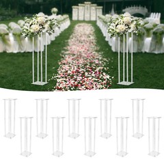 10 Pcs Floor Flower Stand Acrylic Column Flower Vases Flower Arrangement Decor