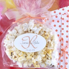 (18) Personalized Wedding Monogram Favor Labels (Oval) Glossy Finish!