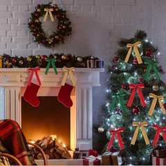 36 Pieces Christmas Velvet Bow Xmas Ribbon Wreath Bow Bulk Rustic Crafts Gift