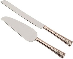 Galaxy Rose Gold 2 piece Knife And Server Set 13»L by Creative Gifts 025574