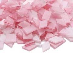 Lanyani 200 Pieces Glass Mosaic Tiles for Crafts,4 Shapes Mixed Colorful Tiff…