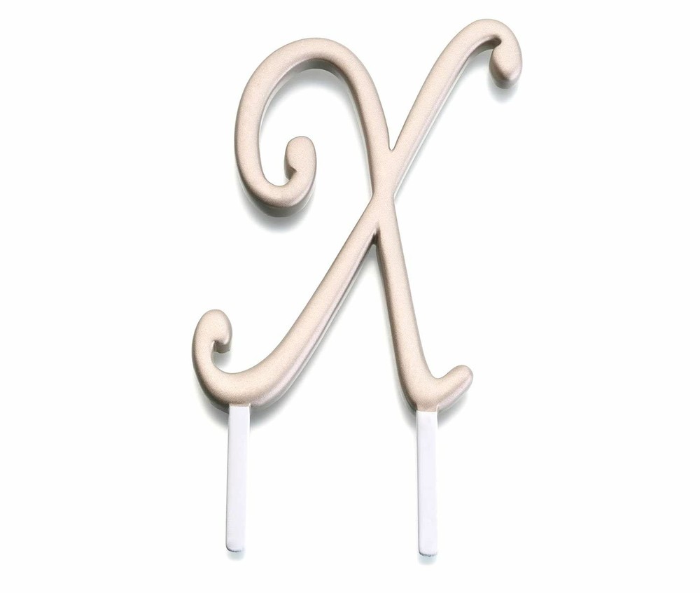 Lillian Rose Monogram Cake Topper Letter X Gold