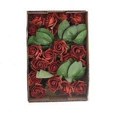 24 TERRACOTTA 2″ Mini FOAM ROSE Flowers Stems Wedding Events Decorations