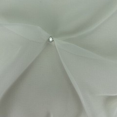 Cathys Concepts White Chiffon Wedding Guest Book Swarovski Crystal Accents