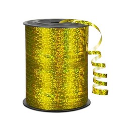 Premium Curling Shiny Ribbon, 1/5″ Wide x 500 1/5″ x 500 Yards Gold Shiny