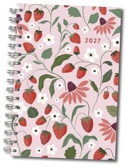 2026-2027 Weekly & Monthly Planner, 16-Month Designer: Strawberry Patch