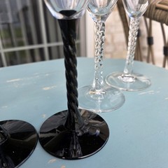 Wedding Champagne Flute Set 5 Pc Bride Groom Mother Father Toasting Glasses