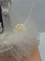 Vintage Lumart Wedding Cake Topper s Bride Groom Lace Arch Memorable Moment NIP