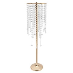 10pcs Crystal Table Centerpieces Gold Flower Stand Wedding Party Rack Decor