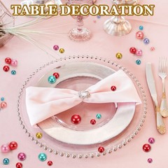 200 Pcs Pearl Bead for Vase Filler, 20/14/10mm Floating Beads(Rose Gold)