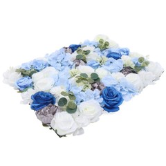 Silk Blue& White& Green 6 Pcs 23.62*15.74in Artificial Flowers Wall Decoration