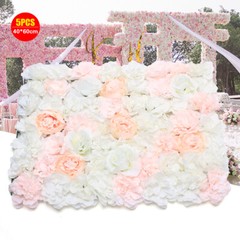 Artificial Flower Wall Panels, 5 Pcs Flower Wall Panels，wall Decoration