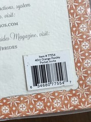 Brides Printable Invitation Kit – Orange Paisley 40 Ct- New in Package