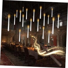 Flameless Floating Candles with Wand，20 Pcs Magic LED Hanging White-20pcs