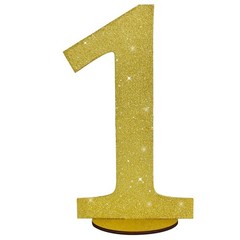 TONIFUL 11.8 Inch Gold Glitter Numbers Table Centerpieces 0-9 Birthday Gold-1
