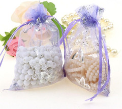 100Pcs Organza Wedding Party Gift Bags Butterfly Drawstring Pouches Jewelry G…