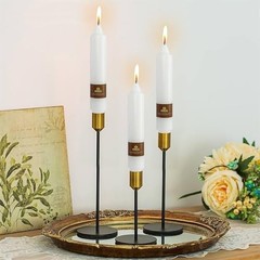 Dripless Taper Candles Candlesticks,7Inches Short Tapered Candle 7INCH White
