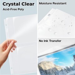 5×7 P Sleeves for 3-Ring Binder, (25 Pa) for 100 Pictures,