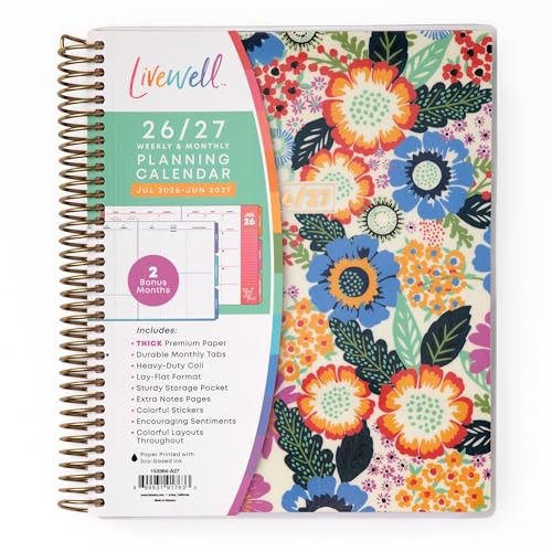 Livewell 2026-2027 Weekly and Monthly Academic Year 7″ x 9″ Charmie- 2026/2027