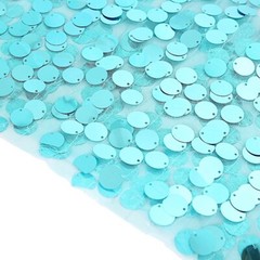 5 TURQUOISE 10″ wide Large Payette Sequined Chair Sashes Wedding Decorations