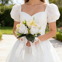 Simulated Rose Bouquet Bridal Artificial Flowers Wedding Bouquets for Brides