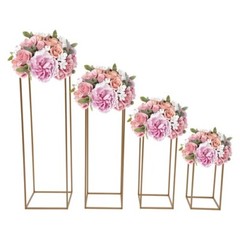 Gold Metal Flower Stand Rectangular Rack For Wedding Table Centerpieces Decor ??