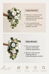 Gorgeous 13″ Bride Bouquet – Emerald Green Cascading Bouquet