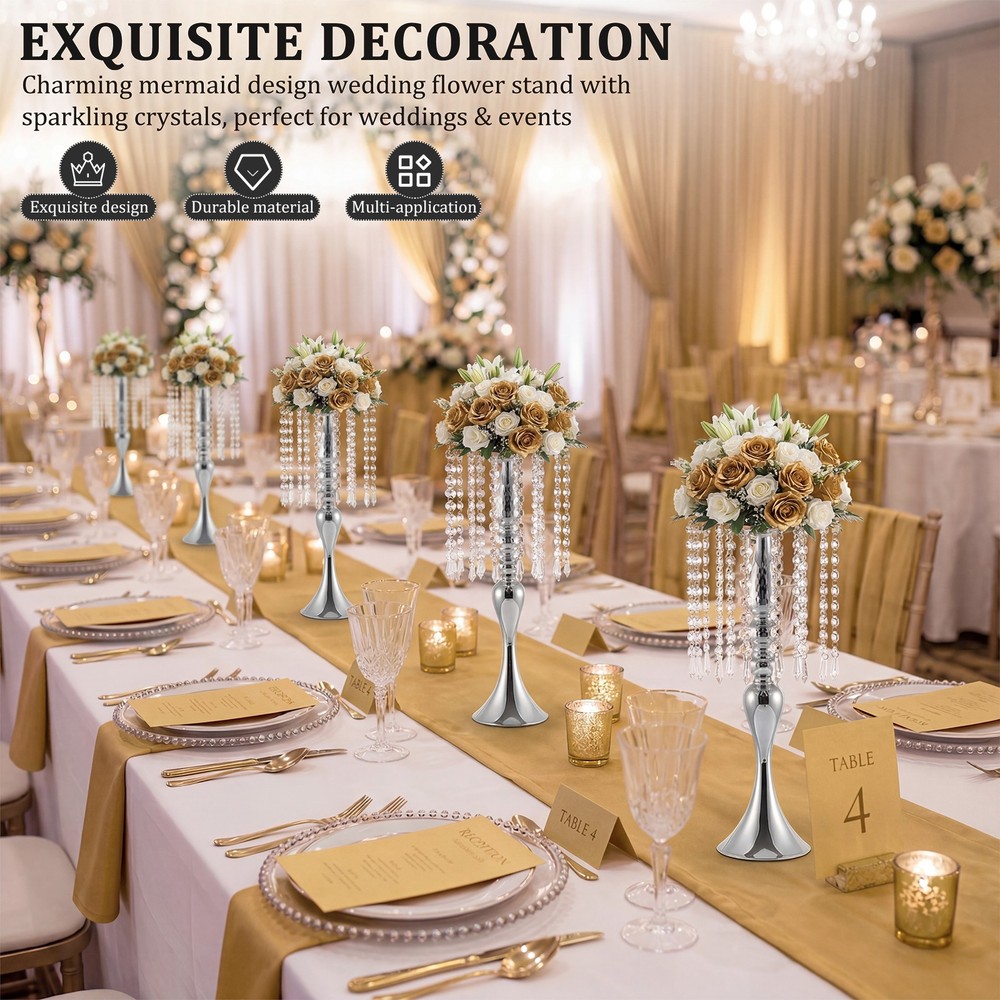Metal Candle Holder Reusable Multi-Purpose for Tabletop Flower Arrangement