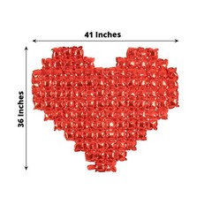 Red 41×36 in Metallic Extra Large Heart Mylar Foil BALLOON Backdrop Party Events