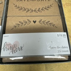 Vintage Hobby Lobby Wedding Invitations 50 Count Brown neutral color rustic new