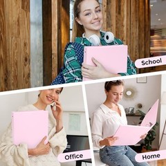 2 Pack Clear View Binders – 1 Inch Clear – Pink & Pink