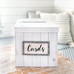 Collapsible Rustic Wood Card Box – Ideal for Wedding Receptions and Showers