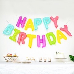 Assorted 13″ Happy Birthday Mylar Foil BALLOON BANNER Party Events Decorations