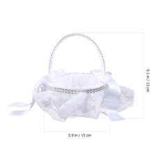 1PC Storage Holder Girl Basket Wedding Supply Lace Wedding Basket