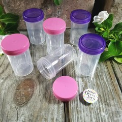 14 Plastic 2oz Candy Pill Bottles Pink Purple Party Mc Stuffins 4314 DecoJars