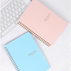 Undated Weekly Planner—A5—Personal Goals Journal—Light Pink—Non-Dated