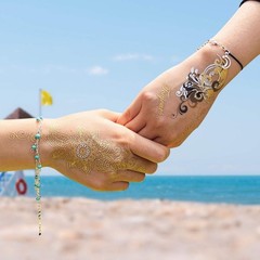 Aresvns Gold tattoo metallic 32 Sheets,Over 340+ Flash temporary tattoos for …