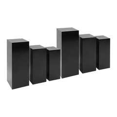 Black Metal Stand Display Pedestal Base 6PCS Square Metal Stands Display Pillars