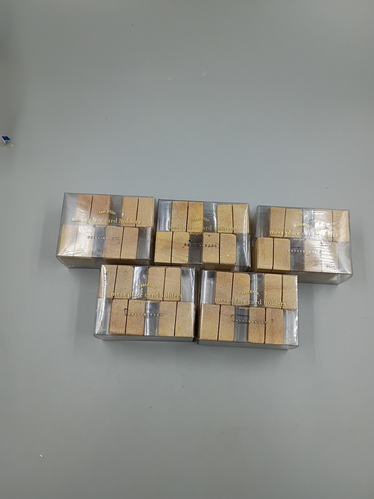 20 Pottery Barn Mesa Place Card Holders ~ 5 Packs Of 4 ~ Sandstone