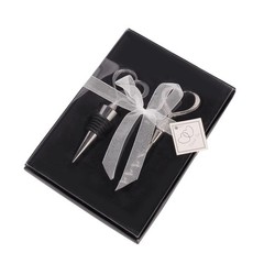 SILVER Heart Wine BOTTLE Stopper OPENER Gift Set Wedding Favor Party Events Home