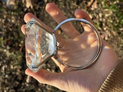 HUGE -Wedding decoration crystal big diamond ring proposal ornaments party gifts