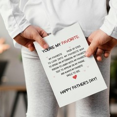 Chenive Romantic Father’s Day Card for Husband Boyfriend, Funny Fathers Day C…