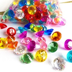 Shiny for acrylic Pirate Gems Perfect for Goody Bags and Treasures (100 Pieces)