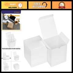 48 PCS White Gift Boxes 4x4x4″ – Decorative Favor Packaging, DIY Craft, Cube, Cu