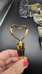 24PCS Wedding Favors & Bags Metal Alloy Heart Wine Bottle Stopper Champagne NEW