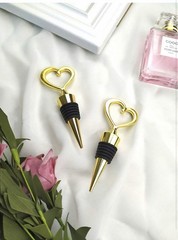 24PCS Wedding Favors & Bags Metal Alloy Heart Wine Bottle Stopper Champagne NEW
