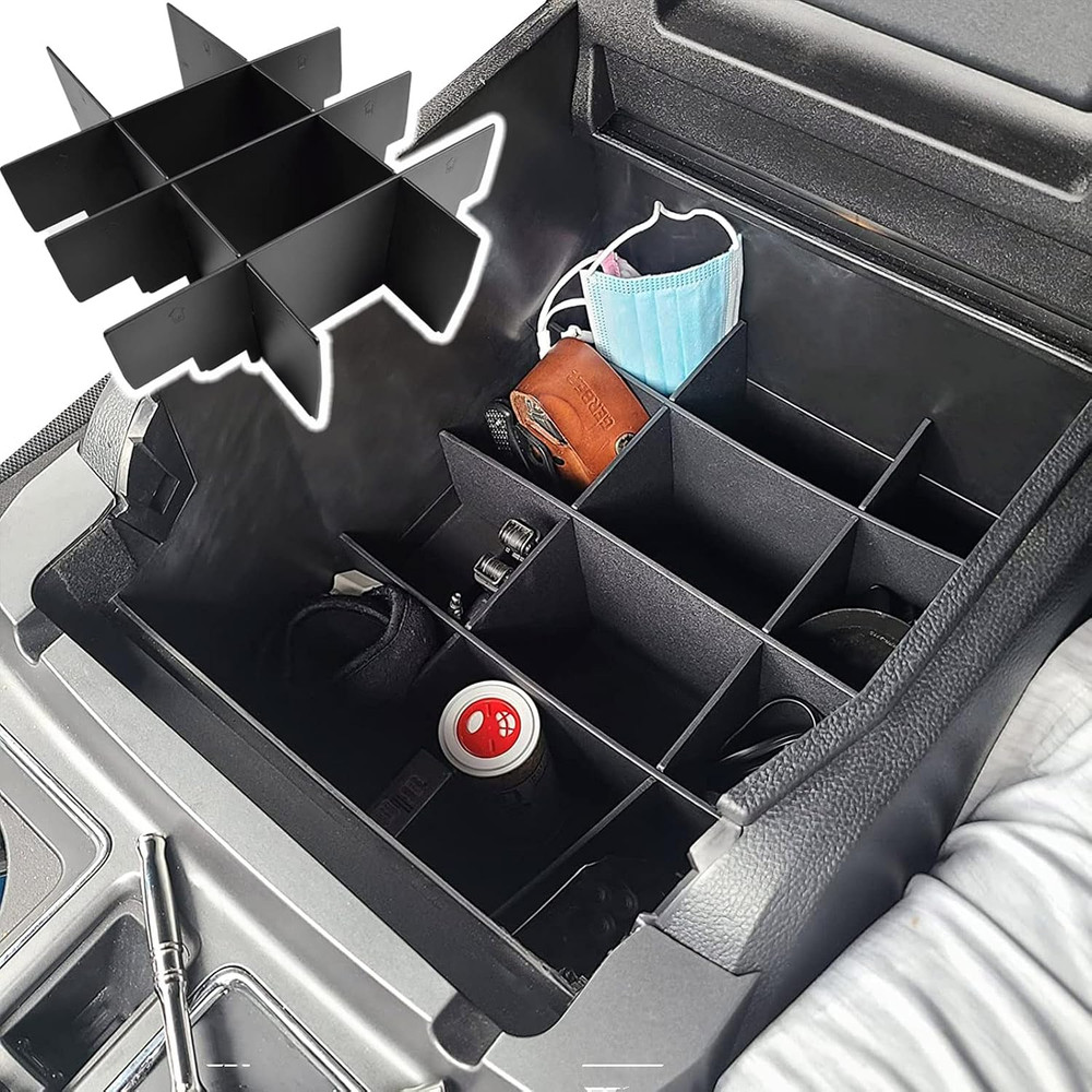 Center Console Organizer Dividers Compatible with Ford F150 2015-2020 (Full Cons